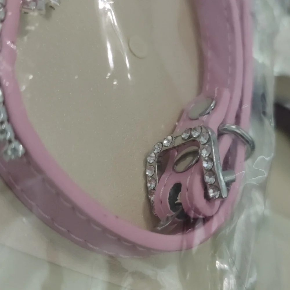Pink Rhinestone Pet Collar